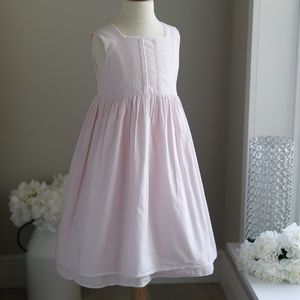 Strasburg Pink Cotton Sundress Beach Portrait Vacation Embroidery Lace NWOT